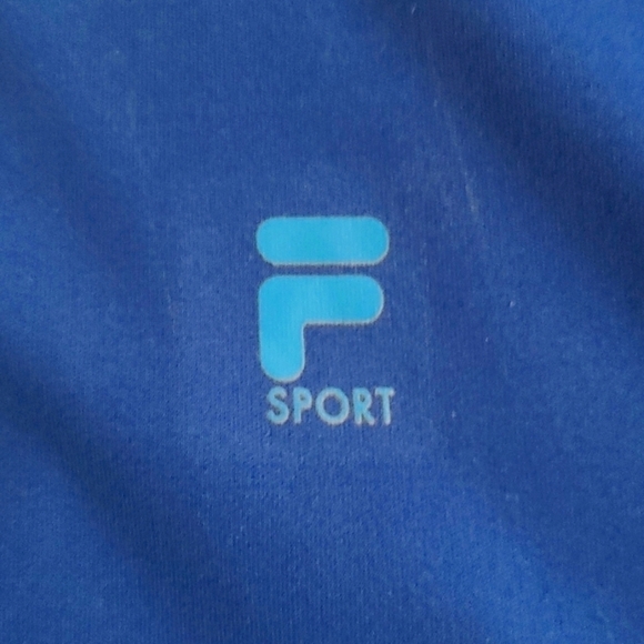 𝅺3/$20 Fila Sports Golf Blue Vented Polo Shirt - Picture 2 of 7